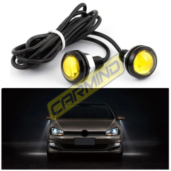 Carmind Kartal Gözü Oto Ayna Altı Led Beyaz 23mm (2 Adet)