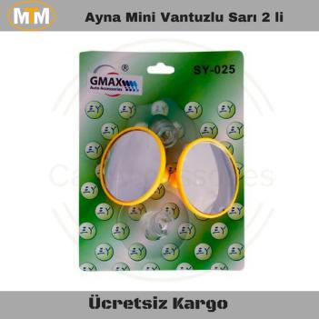 Ayna Mini Vantuzlu Sarı 2 li