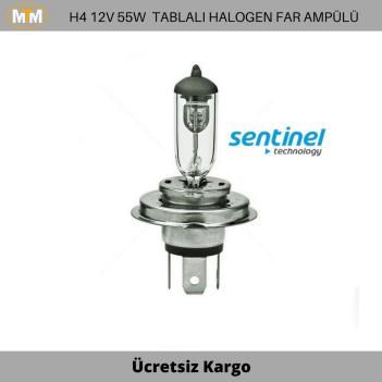 H4 Tablalı Halogen Far Ampülü 12V 55W