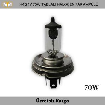 H4 Tablalı Halogen Far Ampülü 24V 70W