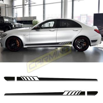 Mercedes W205 C63 AMG Yan Etek Şerit Sticker