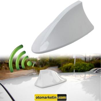 Carmind Elektirikli Köpek Balığı Shark Anten Beyaz