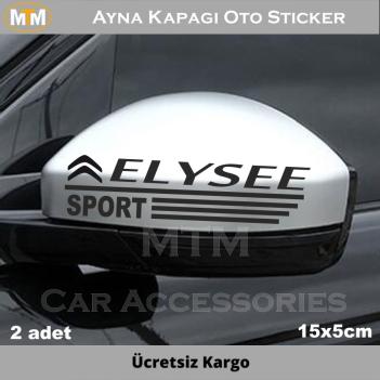 Citroen Elysee Ayna Kapağı Oto Sticker (2 Adet)