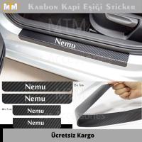 Citroen Nemo Karbon Kapı Eşiği Sticker (4 Adet)