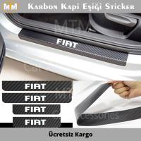 Fiat Karbon Kapı Eşiği Sticker (4 Adet)