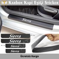 Ford Sierra Karbon Kapı Eşiği Sticker (4 Adet)