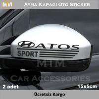 Hyundai Atos Ayna Kapağı Oto Sticker (2 Adet)