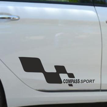 Jeep Compass Yan Sport Oto Sticker Sağ Sol 2 Adet