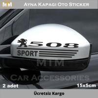 Peugeot 508 Ayna Kapağı Oto Sticker (2 Adet)