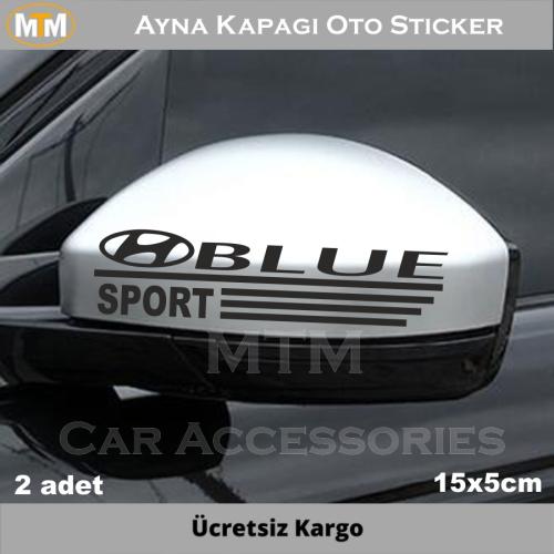 Hyundai Accent Blue Ayna Kapağı Oto Sticker (2 Adet)