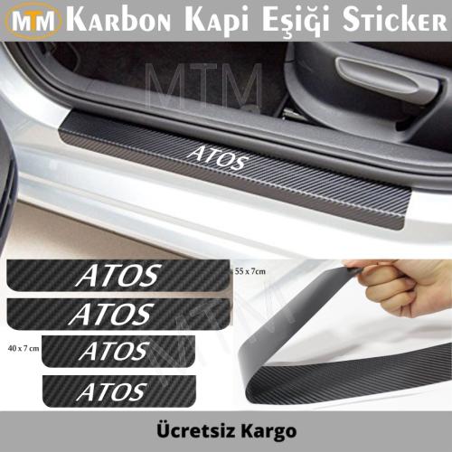 Hyundai Atos Karbon Kapı Eşiği Sticker (4 Adet)