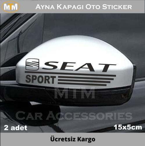 Seat Ayna Kapağı Oto Sticker (2 Adet)